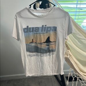 White Graphic T-Shirt with Ocean Print